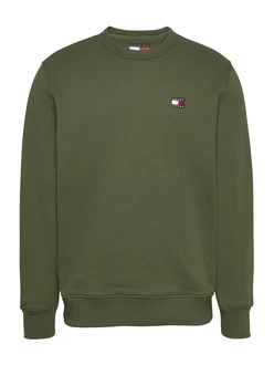 Tommy Jeans Sweatshirt TJM REG BADGE CREW EXT grün