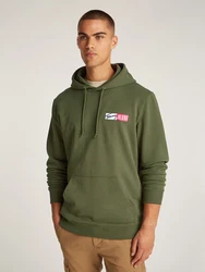Tommy Jeans Sweatshirt TJM REG ENTRY GRAPHIC HOODIE EXT mit Logo grün