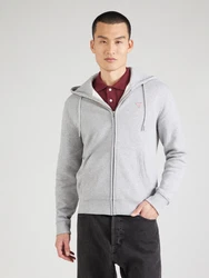 GUESS JEANS Sweatjacke marine / graumeliert / rot / weiß