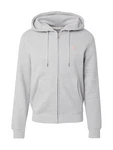 GUESS JEANS Sweatjacke marine / graumeliert / rot / weiß