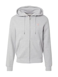 Sweatjacke marine / graumeliert / rot / wei
