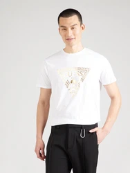 GUESS T-Shirt gold / weiß