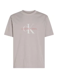 Calvin Klein Jeans T-Shirt grau/hellgrau/orange