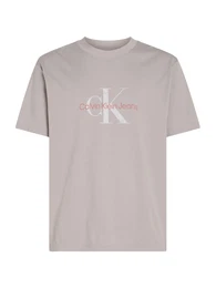 T-Shirt grau / hellgrau / orange