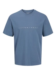 Plus T-Shirt 'JJEStar' cyanblau / wei