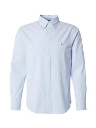 TOMMY HILFIGER Hemd FLEX POPLIN CLASSIC STP RF SHIRT blau/pastellblau