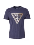 GUESS T-Shirt marineblau/gold