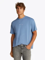 Tommy Jeans T-Shirt blau/weiß