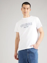 GUESS T-Shirt blau/weiß