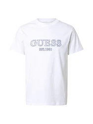 GUESS T-Shirt blau/weiß