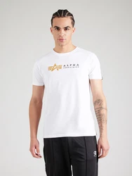 ALPHA INDUSTRIES T-Shirt gold/schwarz/weiß