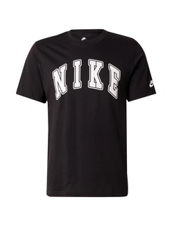 Nike Sportswear T-Shirt 'CLUB' schwarz/weiß