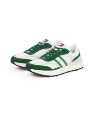 Tommy Jeans Sneaker Ess Technical Running grn/wei