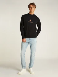 Calvin Klein Jeans Sweatshirt basaltgrau/koralle/schwarz
