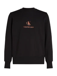 Calvin Klein Jeans Sweatshirt basaltgrau/koralle/schwarz