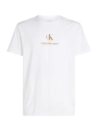 T-Shirt braun / gelb / wei