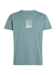 T-Shirt blau / offwhite