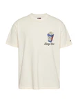 Tommy Jeans T-Shirt 'NOVELTY 2' blau/rot/schwarz/weiß