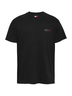 Tommy Jeans T-Shirt rot/schwarz/wollweiß