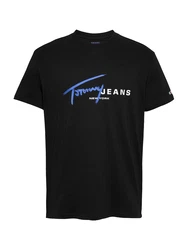 Tommy Jeans T-Shirt royalblau/schwarz/weiß