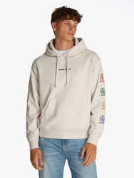 Tommy Jeans Sweatshirt beigemeliert/grün/rot/schwarz