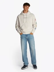 Tommy Jeans Sweatshirt beigemeliert/grün/rot/schwarz