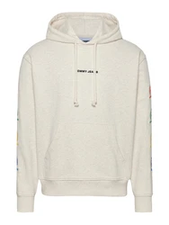 Tommy Jeans Sweatshirt beigemeliert/grün/rot/schwarz