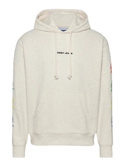 Tommy Jeans Sweatshirt beigemeliert/grün/rot/schwarz