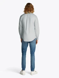 Tommy Jeans Hemd taubenblau/weiß