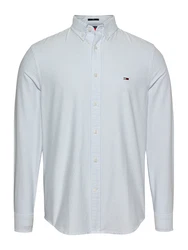 Tommy Jeans Hemd taubenblau/weiß