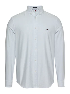 Tommy Jeans Hemd taubenblau/weiß