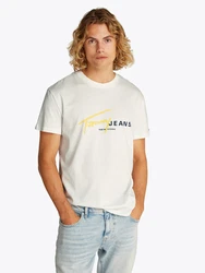 Tommy Jeans T-Shirt navy / gelb / weiß