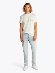 Tommy Jeans T-Shirt navy / gelb / weiß