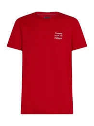 T-Shirt marine / rot / wei