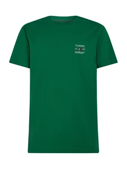 TOMMY HILFIGER T-Shirt grün/weiß TOMMY HILFIGER T-Shirt grün/weiß