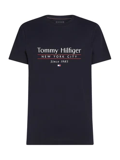 TOMMY HILFIGER T-Shirt marine/rot/weiß TOMMY HILFIGER T-Shirt marine/rot/weiß