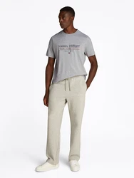 TOMMY HILFIGER T-Shirt marine/graumeliert/dunkelrot