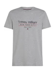 TOMMY HILFIGER T-Shirt marine/graumeliert/dunkelrot