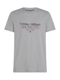 T-Shirt marine / graumeliert / dunkelrot