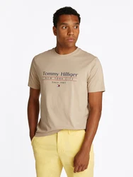 TOMMY HILFIGER T-Shirt dunkelblau/khaki/rot/weiß
