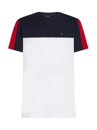 T-Shirt nachtblau / rot / wei