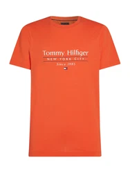 TOMMY HILFIGER T-Shirt navy / orange / rot / weiß