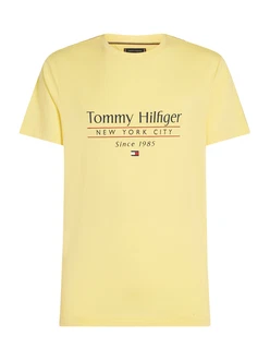 TOMMY HILFIGER T-Shirt navy/gelb