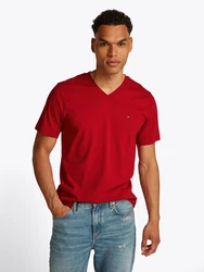 TOMMY HILFIGER T-Shirt 'ESSENTIAL' dunkelrot