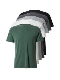 T-Shirt 'ESSENTIAL' grau / tanne / schwarz / wei