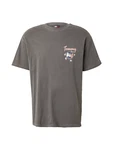 Tommy Jeans T-Shirt 'NOVELTY 2' grau/dunkelgrau/rot/weiß