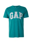 GAP T-Shirt 'NOVELTY' graumeliert/smaragd/weiß