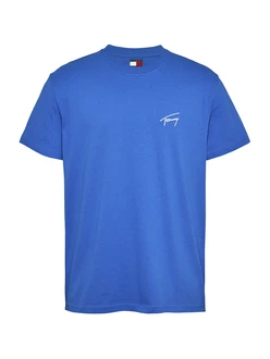 Tommy Jeans T-Shirt TJM REG SIGNATURE TEE EXT blau