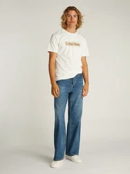 Calvin Klein Jeans T-Shirt chamois/merlot/weiß
