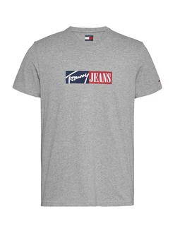Tommy Jeans T-Shirt navy/grau/rot/offwhite